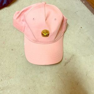 Pink hamburger baseball cap
